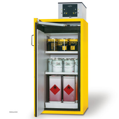asecos safety storage cabinet S-CLASSIC-90, 60 cm, height 1298 cm, door hinge left