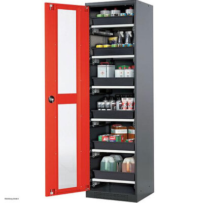 asecos CS-CLASSIC-G chemical storage cabinet, 54 cm, height 195 cm, door hinge right