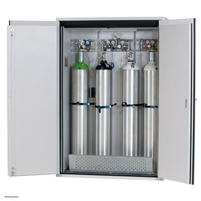 asecos pressurised gas cylinder cabinet G-ULTIMATE-90, 140 cm