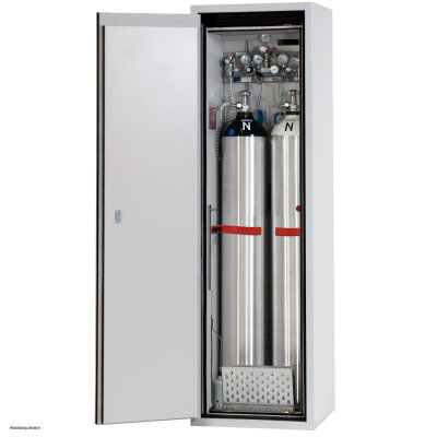 asecos G-ULTIMATE-90 pressurised gas cylinder cabinet, 60 cm, door hinge left