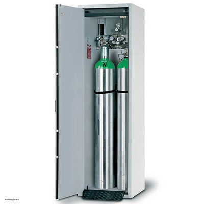 asecos G-CLASSIC-30 pressurised gas cylinder cabinet, 60 cm, door hinge right