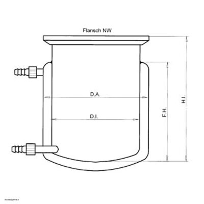 KGW Temperature-controlled reaction vessels with heating jacket connection GL18-Olive, without drain