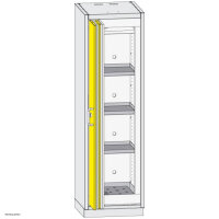 Düperthal safety storage cabinet PREMIUM M type 90, interior fittings sheet steel