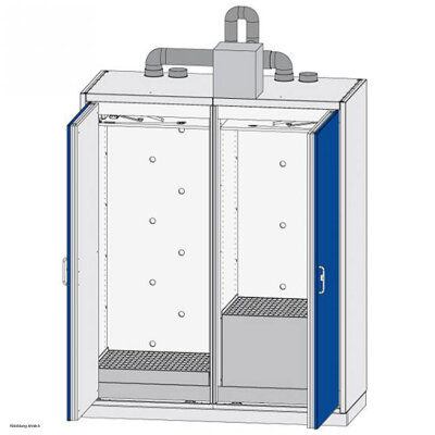 Düperthal safety cabinet SUPPLY XXL-2 type 90, with exhaust air monitoring