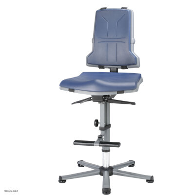 bimos industrial swivel chair Sintec, glides and step-up support