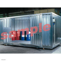 Düperthal safety storage container, galvanised, natural ventilation