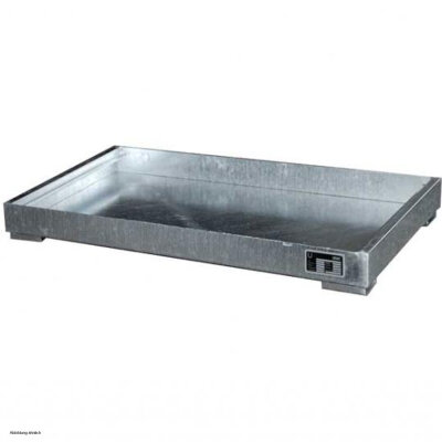 Düperthal collecting tray, galvanised, collecting volume 60 l, 1300x800x135 mm
